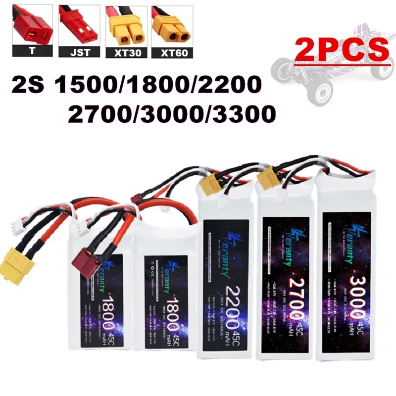 Rc Hobby De - 2 peças 7.4v lipo 2s bateria