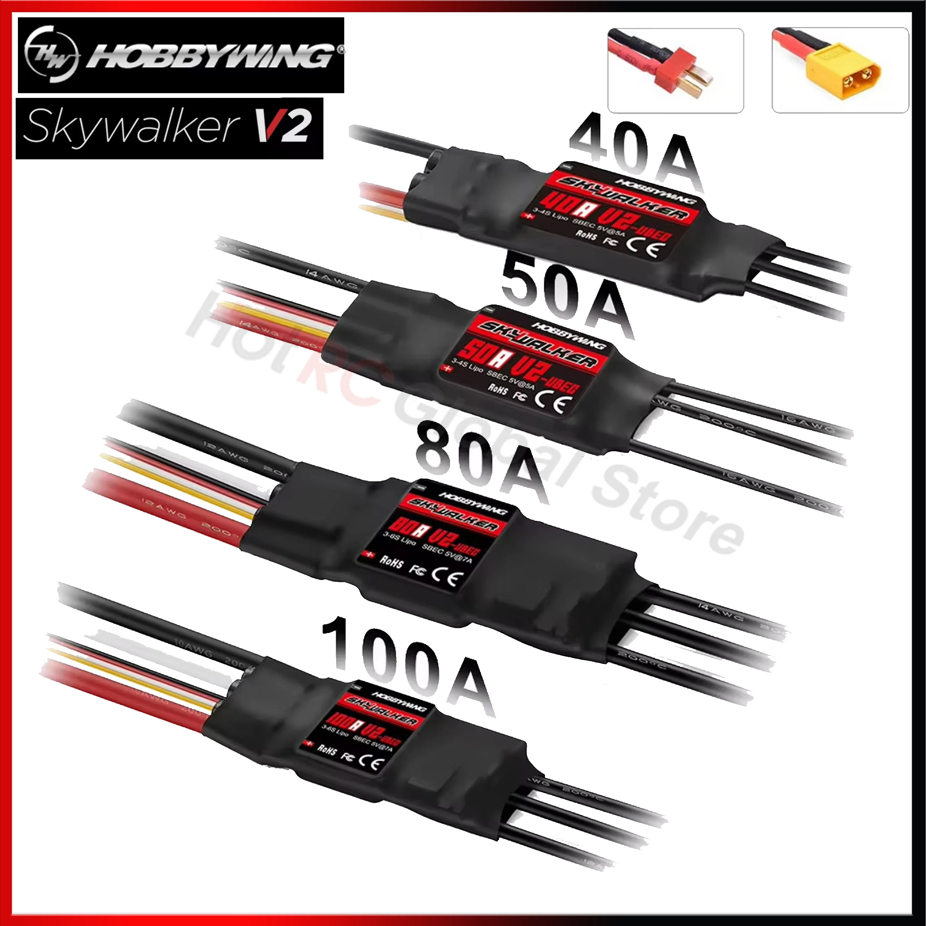 Rc Hobby Engine - HOBBYWING-Controlador de velocidade Skywalker Brushless ESC