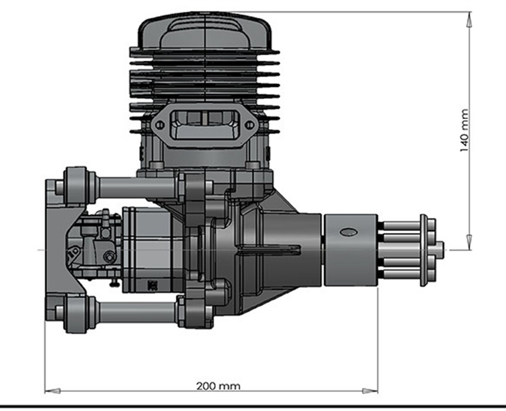 Motor a Gasolina DLE85 85CC pa - Rc Hobby Engine avaliação e preço