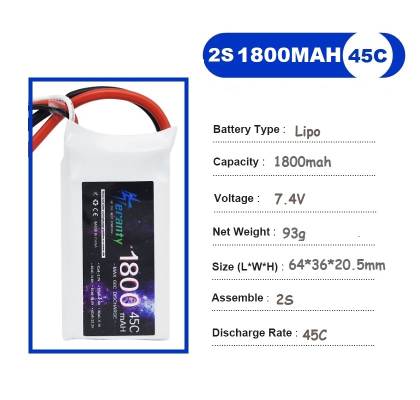 2 peças 7.4v lipo 2s bateria 1 - Rc Hobby De avaliação e preço